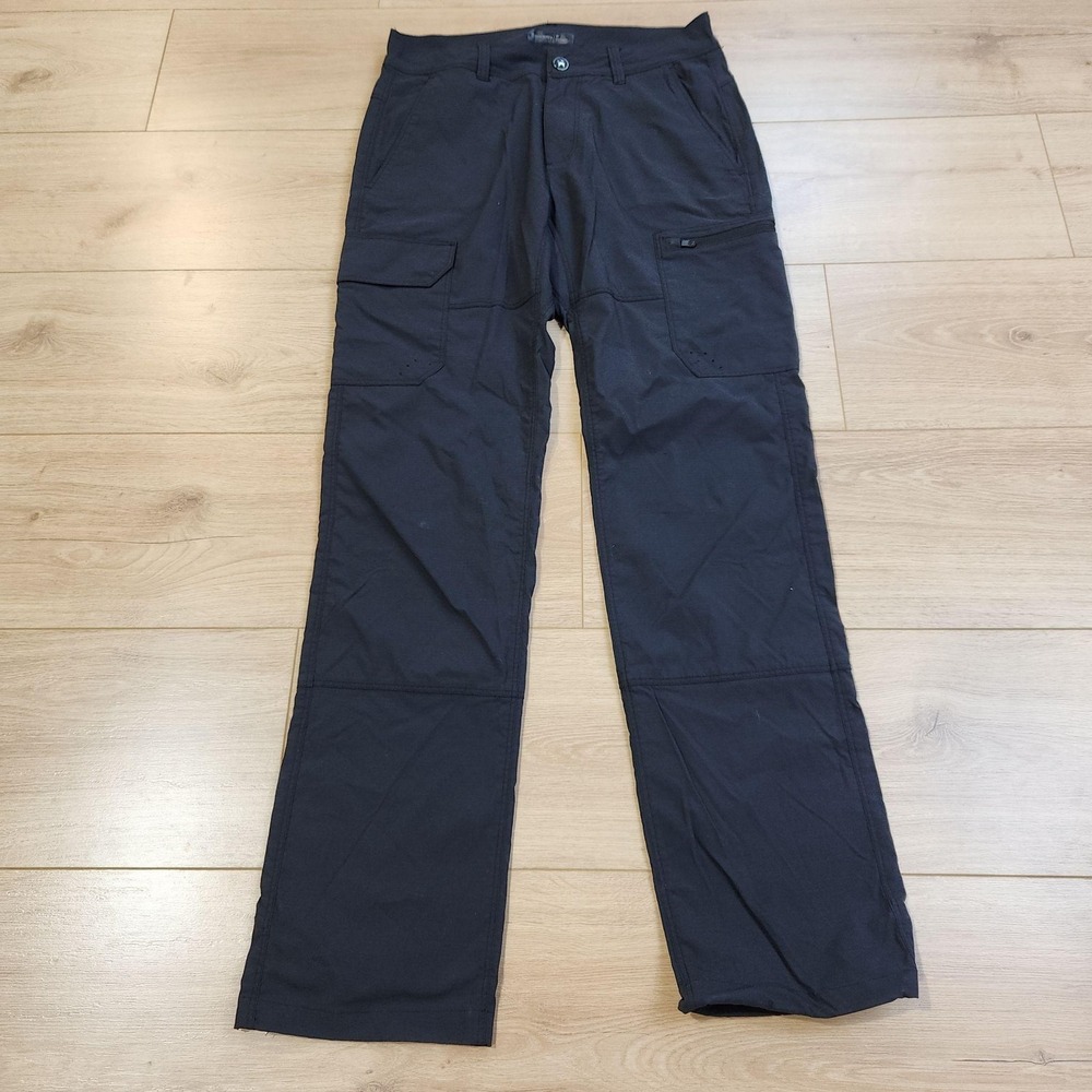 Backcountry Pants Mens 28x30 Black Nylon Stretch Hiking Zip Pocket Outdoor
